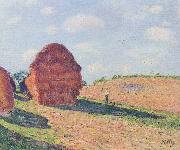 Alfred Sisley Die Strohmieten oil painting artist
